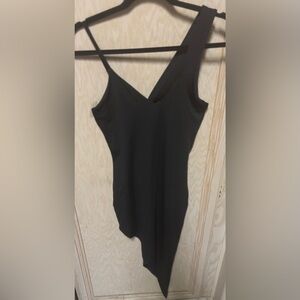 HalfHeart Woman’s Black Dress Asymmetrical Sz M Bodycon Goth Party Fitted